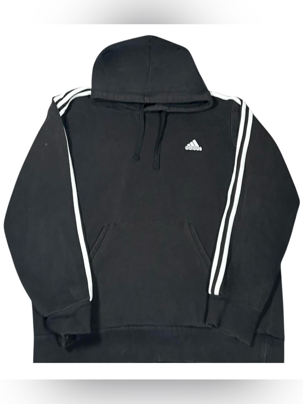 Adidas Essentials Three Stripe Pullover Hoodie Sweatshirt